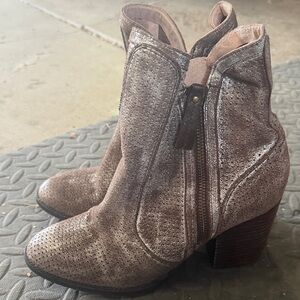 Seychelles Metallic Brown Ankle Booties